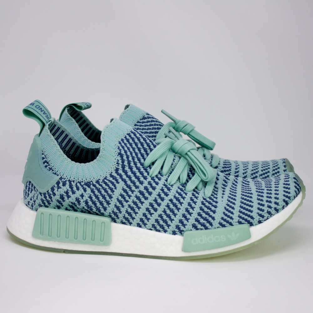 Women's Adidas NMD_R1 STLT  PrimeKnit Ash Green - Picture 2 of 8